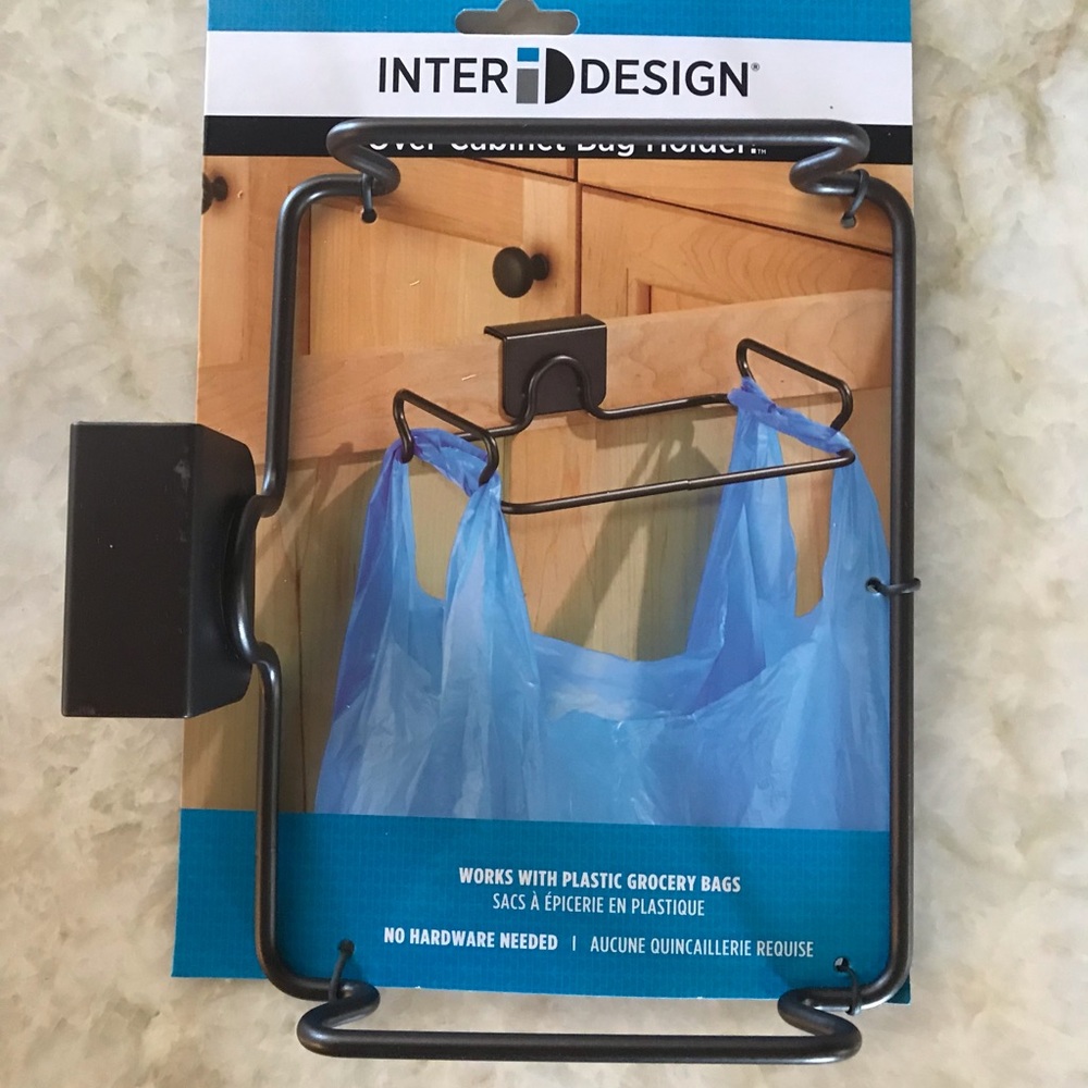 Classico over the cabinet bag holder